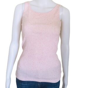 GAP Space Dye Scoop Neck Tank Top Blush Pink Size Small